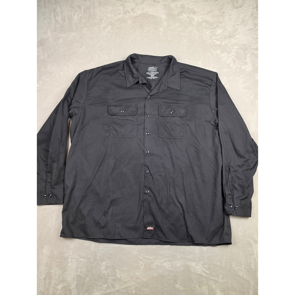 Dickies Work Shirt Mens 3XL Black TempControl Cooling Long Sleeve Button Up